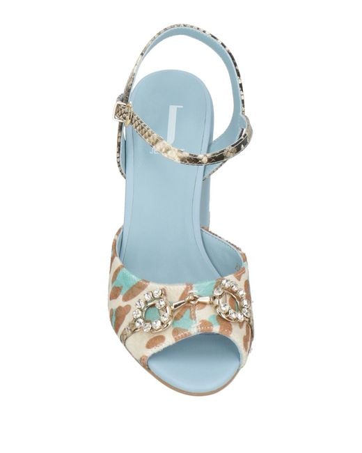 Jeannot Blue Sandals Leather