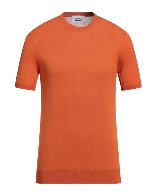 Alpha Studio Orange Sweater for men