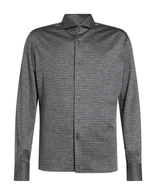 Isaia Gray Shirt Cashmere for men