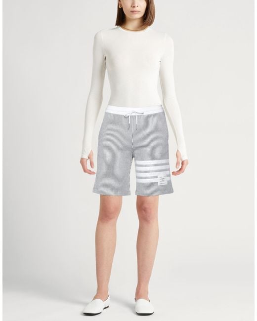 Thom Browne Gray Shorts & Bermuda Shorts Cotton, Elastane