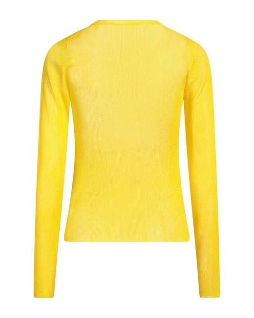 Dolce & Gabbana Yellow Sweater Polyester