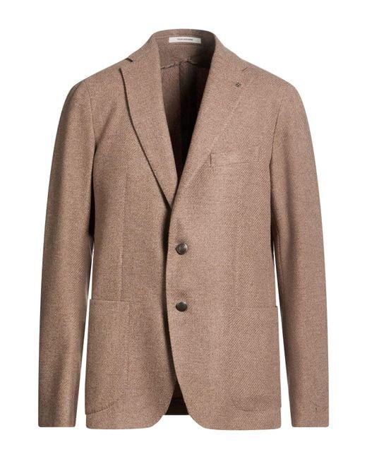 Tagliatore Brown Blazer Virgin Wool, Polyamide for men