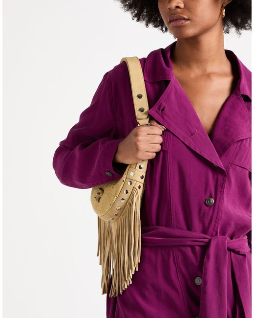 8pm Purple Jumpsuit Rayon, Polyester