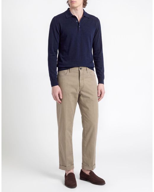 Incotex Natural Pants Cotton, Elastane for men