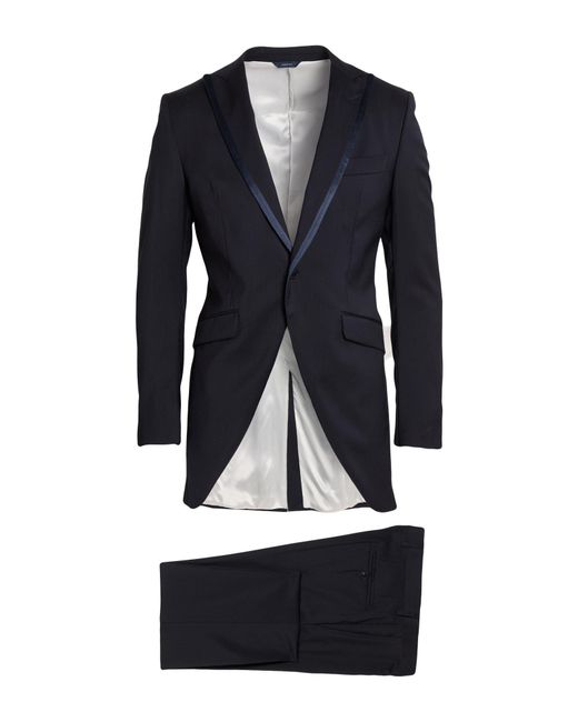 Tombolini Blue Midnight Suit Virgin Wool for men