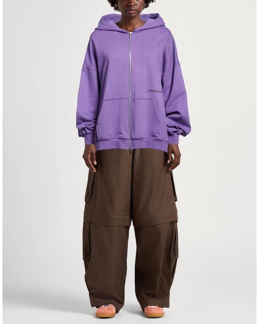 hinnominate Purple Sweatshirt Cotton, Elastane