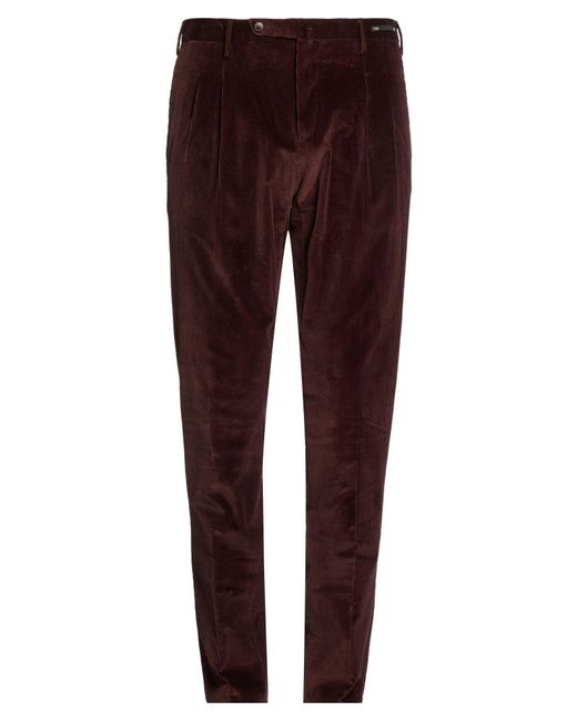 PT Torino Purple Dark Pants Cotton, Elastane for men