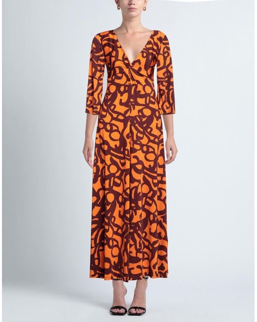 Beatrice B. Orange Maxi-Kleid