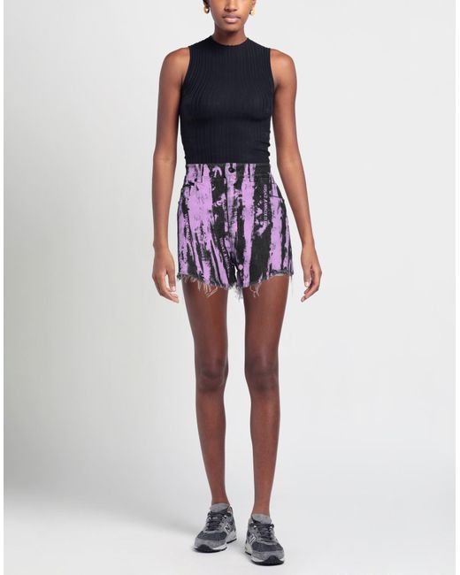 Versace Purple Denim Shorts