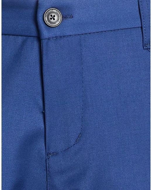 Imperial Blue Pants Polyester, Viscose, Elastane for men