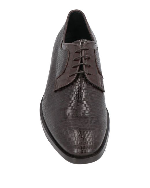 Giovanni Conti Brown Dark Lace-Up Shoes Soft Leather for men