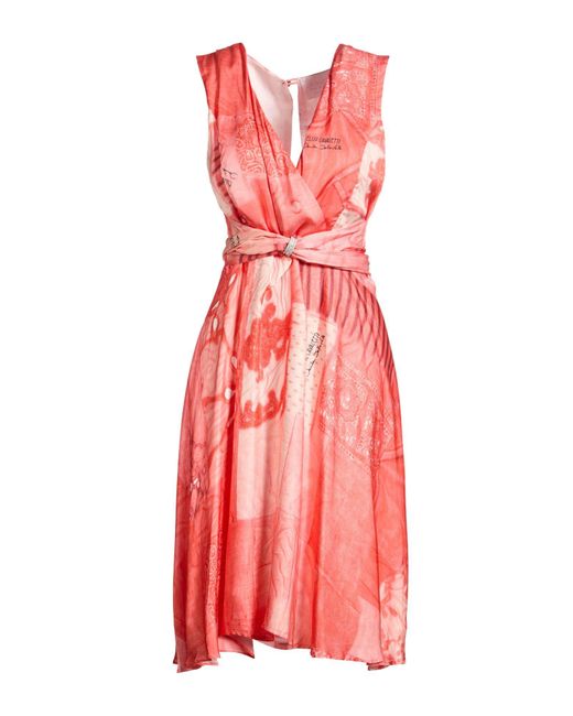 ELISA CAVALETTI by DANIELA DALLAVALLE Red Coral Mini Dress Viscose, Polyester
