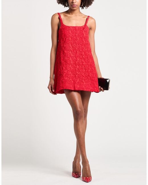 Versace Jeans Couture Red Mini Dress Polyester, Viscose, Elastane