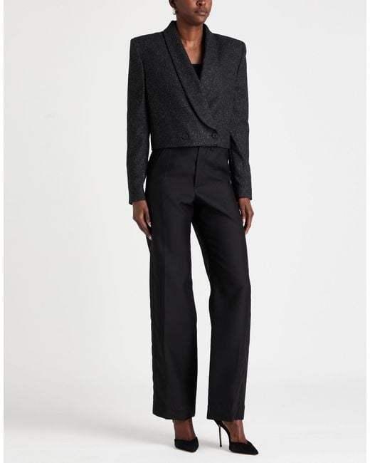 Lardini Black Blazer Wool, Polyester, Acrylic, Silk, Elastane
