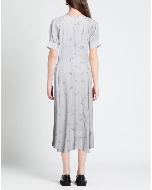 Armani Exchange Gray Midi-Kleid