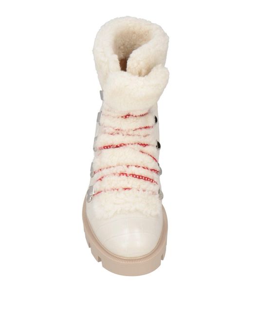Christian Louboutin White Edelvizir Croc-embossed Leather & Shearling Bootie