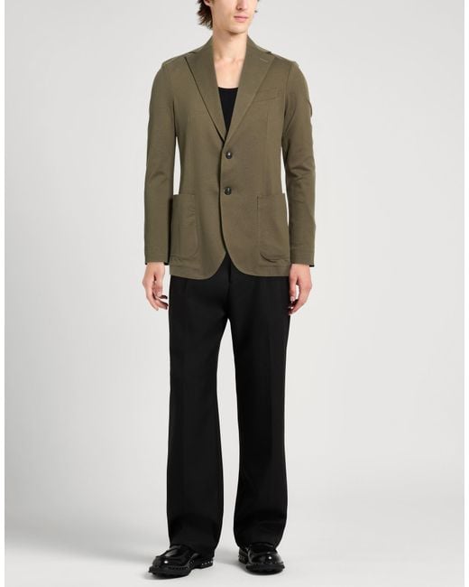 Circolo 1901 Green Military Blazer Cotton, Elastane for men