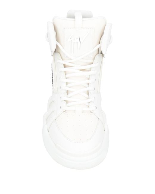 Giuseppe Zanotti White Sneakers Leather, Textile Fibers
