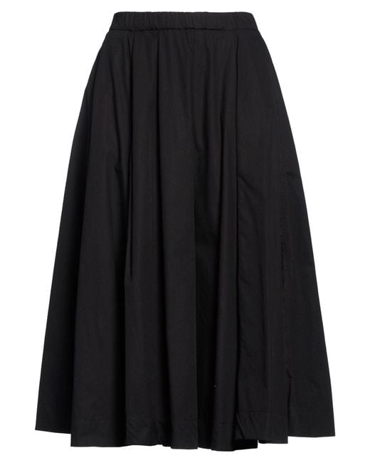 Jucca Black Midi Skirt Cotton