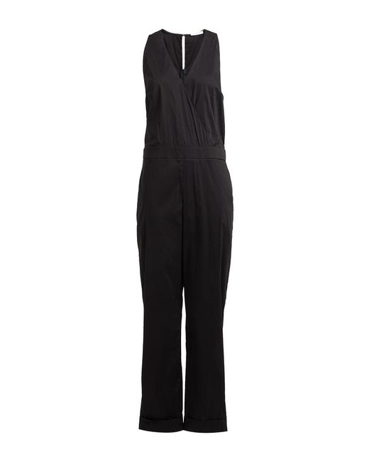 Patrizia Pepe Black Jumpsuit Cotton, Polyamide, Elastane