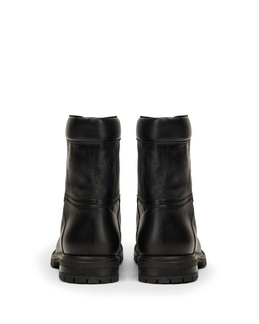 Botines de caña alta 8 by YOOX de Cuero de color Negro para hombre - Lyst