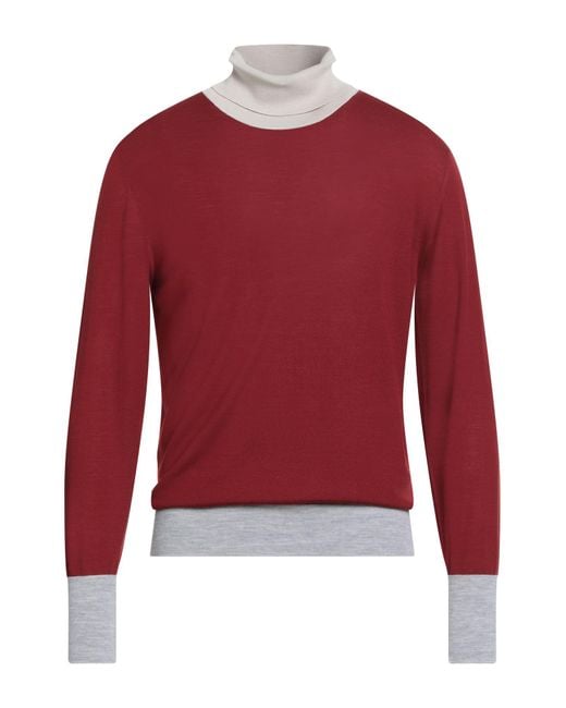 Eleventy Red Turtleneck Wool for men