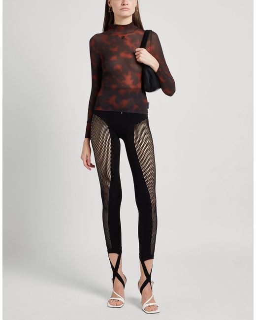 Courreges Brown T-Shirt Polyester, Elastane