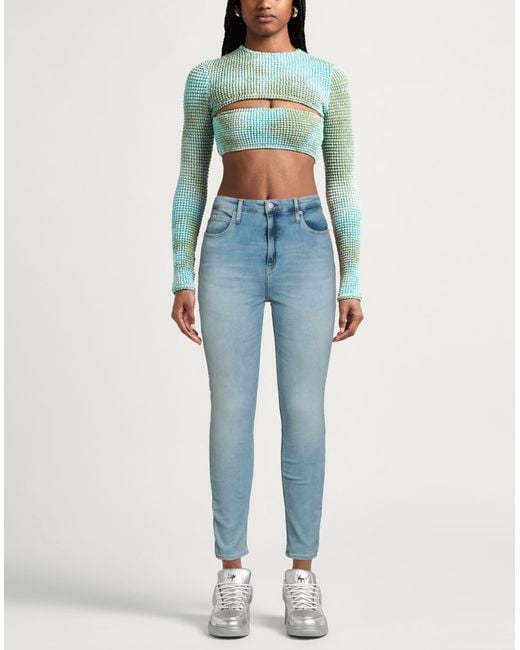 Calvin Klein Blue Jeans Cotton, Polyester, Elastane
