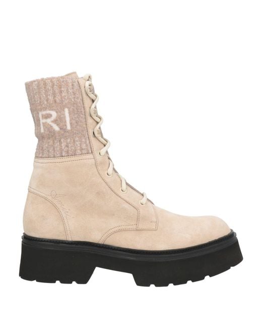 Amiri Natural Ivory Ankle Boots Leather, Textile Fibers