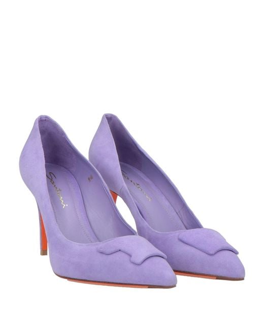 Santoni Purple Pumps