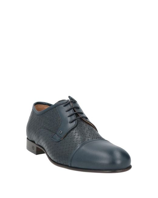 Baldinini Gray Lace-Up Shoes Calfskin for men
