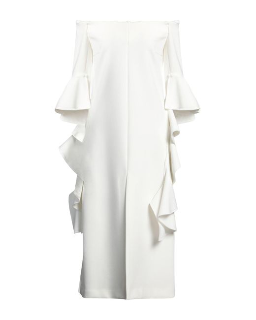 Ellery White Midi Dress Polyester