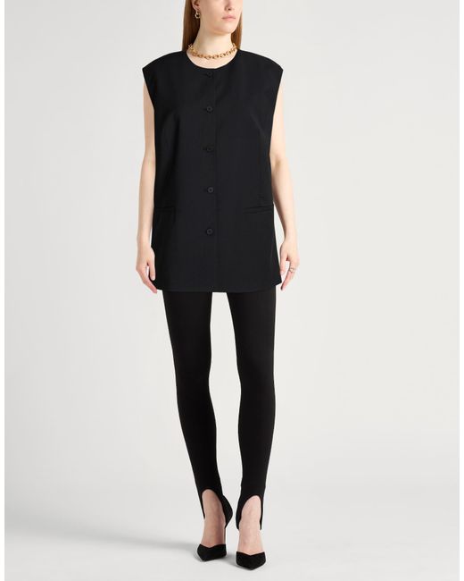 SELECTED Black Tailored Vest Wool