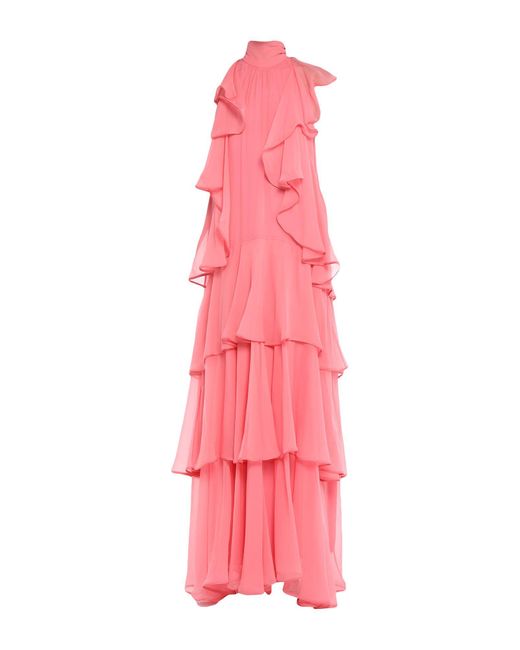 Alberta Ferretti Pink Maxi Dress Silk, Polyamide