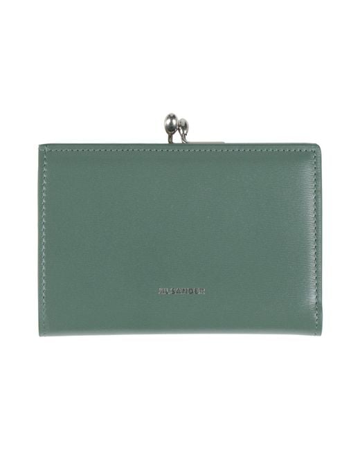 Jil Sander Green Wallet Leather