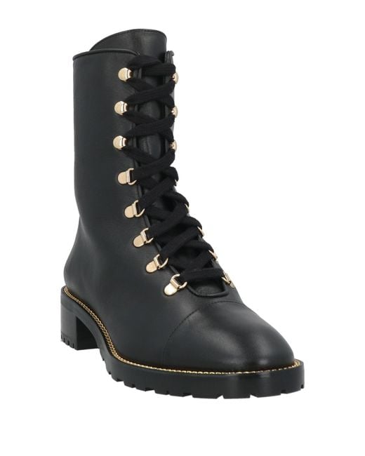 Stuart Weitzman Black Ankle Boots Leather