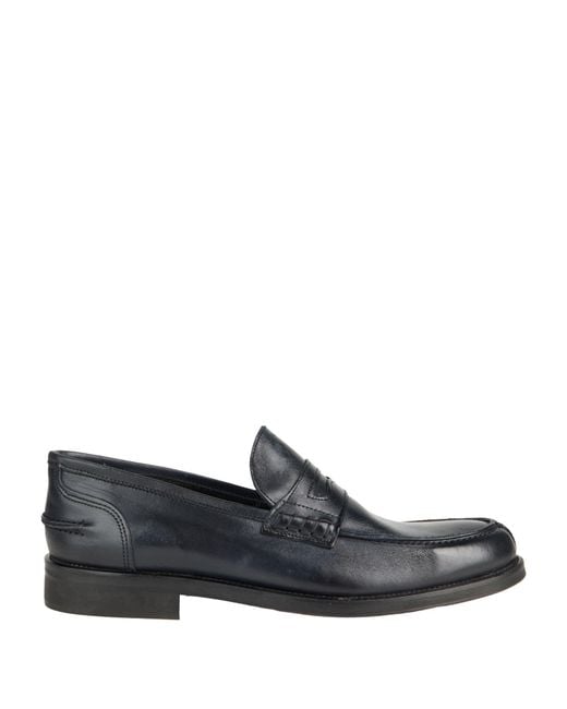 Bruno Verri Gray Midnight Loafers Calfskin for men