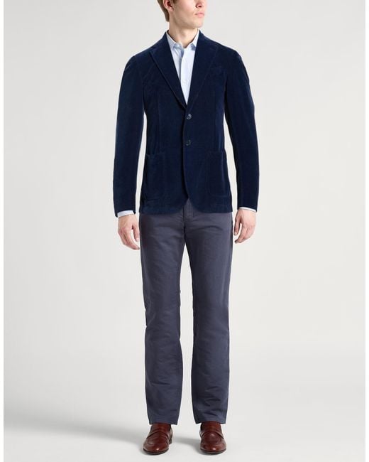 Santaniello Blue Blazer Cotton for men