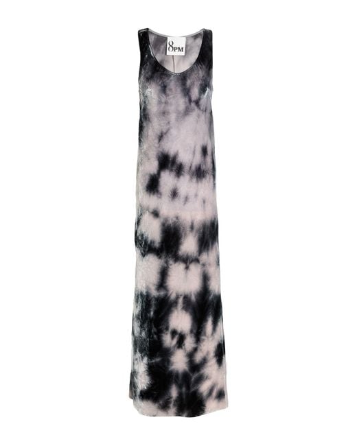 8pm White Maxi Dress Viscose, Polyamide