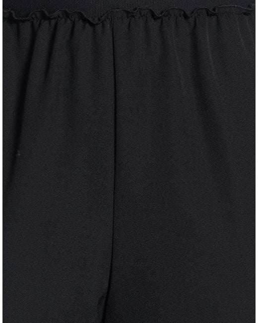 Pomandère Black Pants Polyester, Virgin Wool