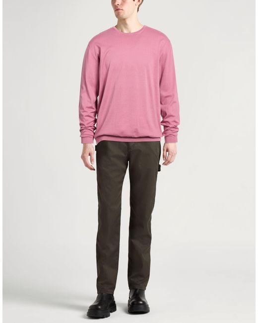 Roberto Collina Pink Sweaters for men