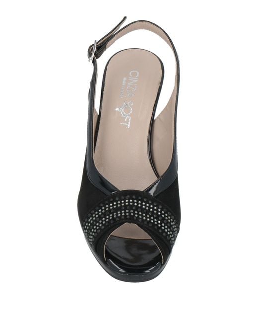 Cinzia Soft Black Sandals