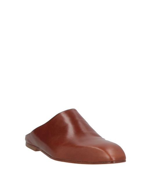 Alysi Brown Accessoreria Mules & Clogs Leather