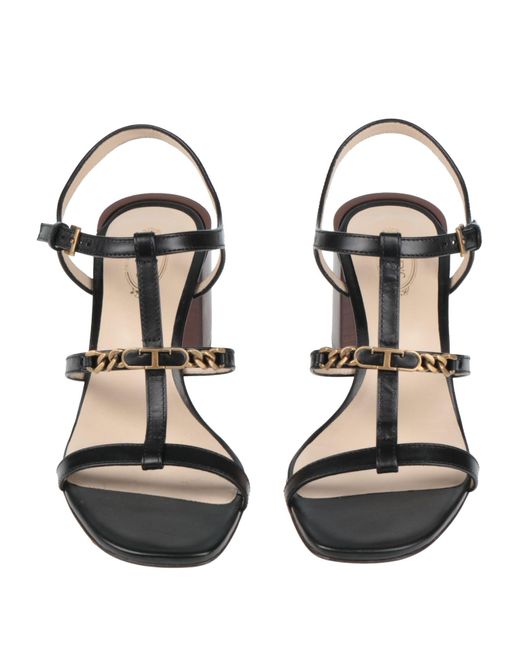 Tod's Black Sandals