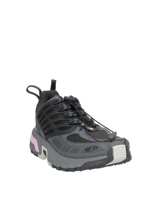 Salomon Gray Sneakers Synthetic Material, Textile Fibers