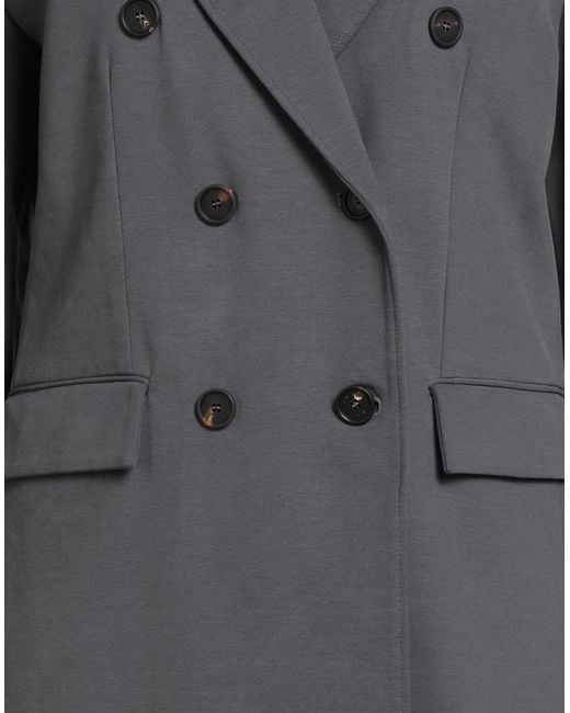 Panicale Gray Blazer Cotton, Polyamide, Elastane