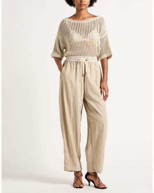 Brunello Cucinelli Natural Pants Viscose, Polyamide