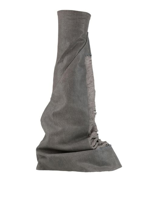 Rick Owens Gray Boot Textile Fibers for men