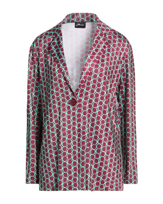 JUSTMINE Red Burgundy Blazer Polyester, Elastane