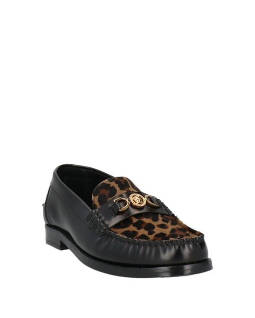 Versace Black Loafers Leather